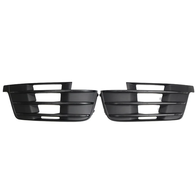 

2PCS Front Bumper Fog Light Lamp Air Guide Grille Black Bezel for Audi Q7 16-19 4M0807681D 4M0807682D