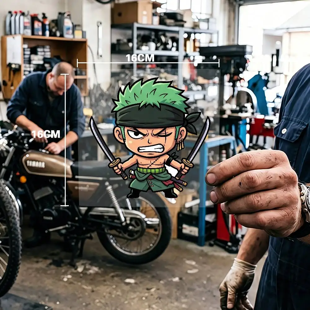 

Anime One Piece Roronoa Zoro Waterproof Stickers For Decorating Car Windows Motorcycles And Computers.