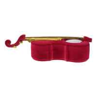 Violin Shaped Jewelry Box Cute Ring Holder Earrings Necklace Storage Organizer Case For Women Multifunctional Portable Trinket