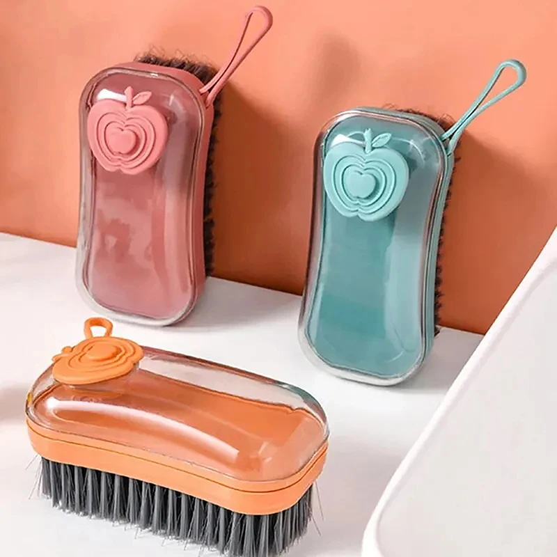 Household Cleaning Tool Multifunction Cleaning Brush Soft Bristled Liquid Shoe Brush Long Handle Clothes Brush