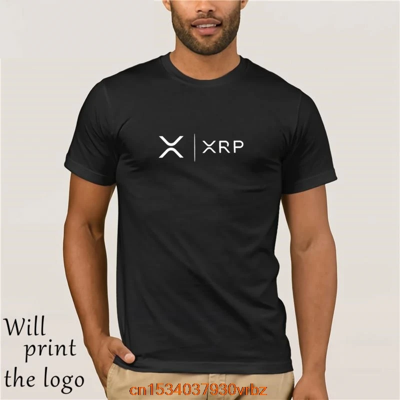 Side By Side Ripple Coin XRP T Shirt Unique Design T Shirt Organic Cotton Faddish Homme High Street Tee Shirts shirt