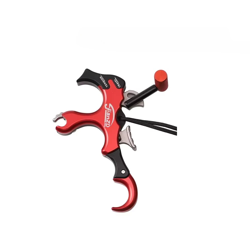 3/4 Finger Aid Release Hand Held Grip Thumb Release Aids Dispenser For Archery Compound Bow Hunting Shooting