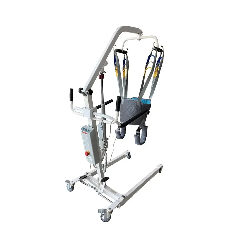 Electric Patient Lifting Device Mobility Aid for Elderly Disabled Adults Adjustable Nylon Harness Full Body Support Split Leg