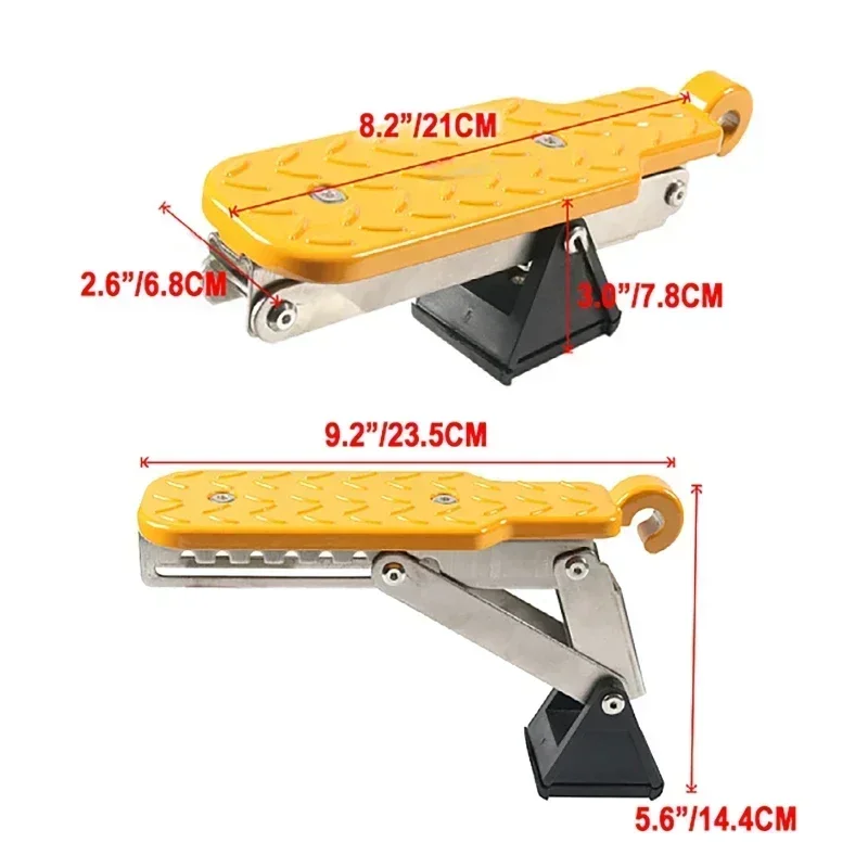 Car Roof Rack Step Foldable Car Door Step Multifunction Universal  Aluminium Alloy Auxiliary Foot Pedal