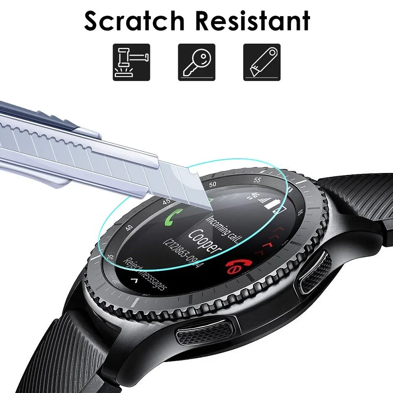 Vidrio templado para Samsung Galaxy Watch3 41mm/45mm reloj 42mm/46mm película HD antiarañazos para Gear S3 funda protectora de pantalla deportiva
