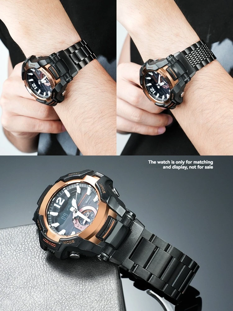 Airmaster refit Steel Watch Band For Casio G-SHOCK 2rd New Generation Mudmaster GR-B100/GB Replacement strap watch Accessories