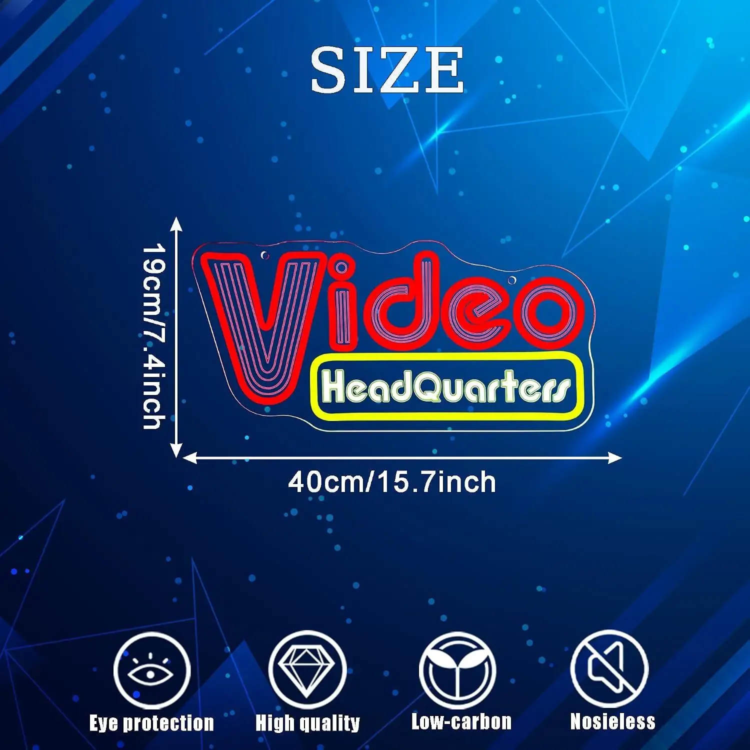 Video Headquarters Neon Sign USB Dimmable LED Light For Home Theater Game Room Bar Movie Lovers Theme Wall Display Gift Ornament