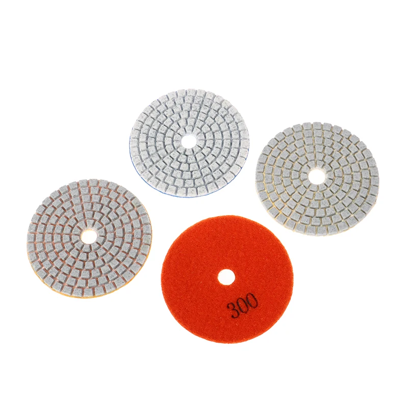 4 inch 100mm Diamond Polishing Pads Wet/Dry for Granite Stone Concrete Marble Polishing Use Grinding Discs Grinding Buff Tool