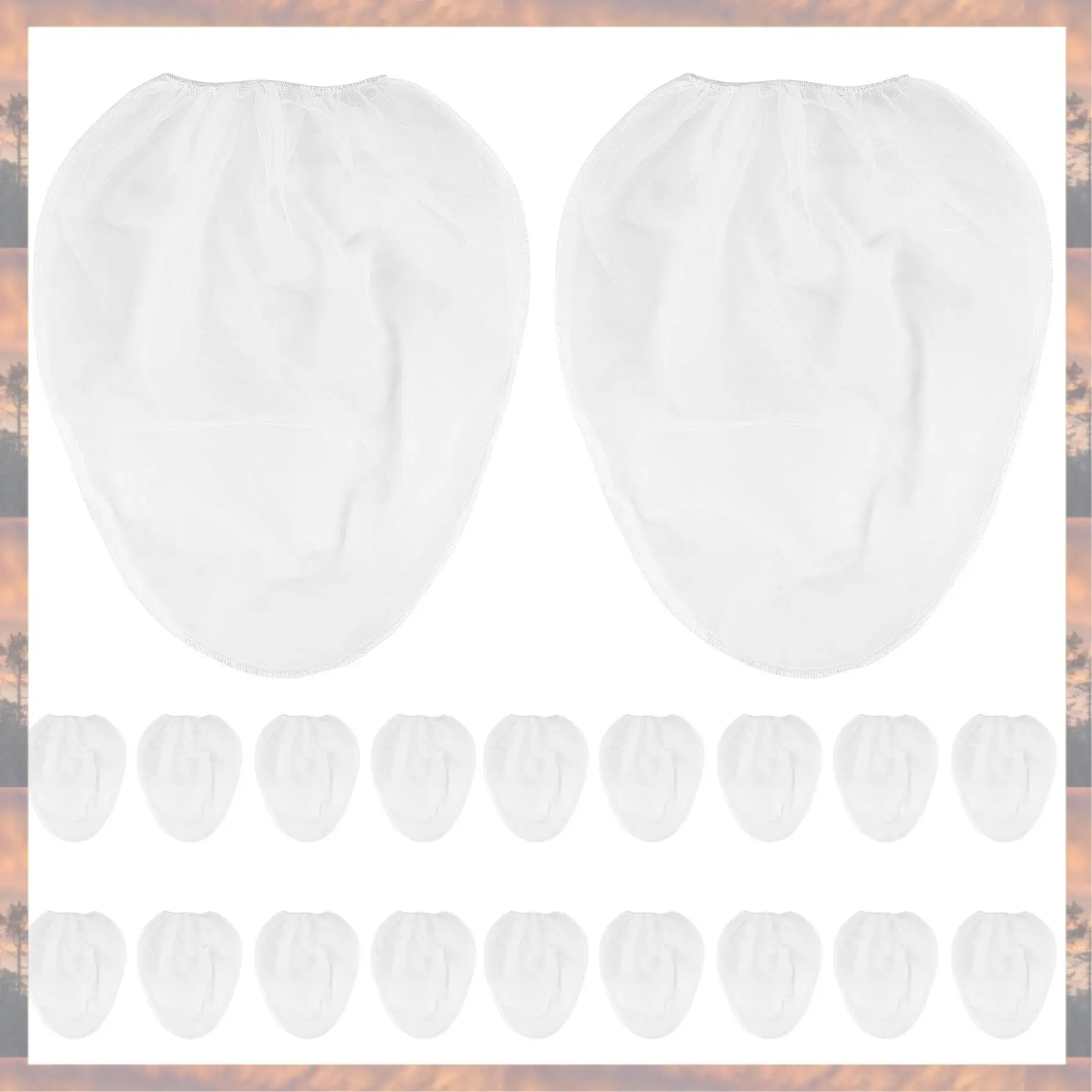 2025 Trend 20 Pack Strainer Bag, 5 Gallon Paint Strainer With Elastic Top Opening White Fine Mesh Filters Bag For Paint Gardenin