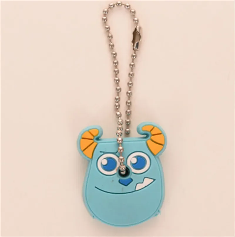 Hot Sale 1PC Key Top Cover Cap Topper Keyring Fashion Cute Animal Multi Color Soft Plastic Key Cover for House Room Box Keys