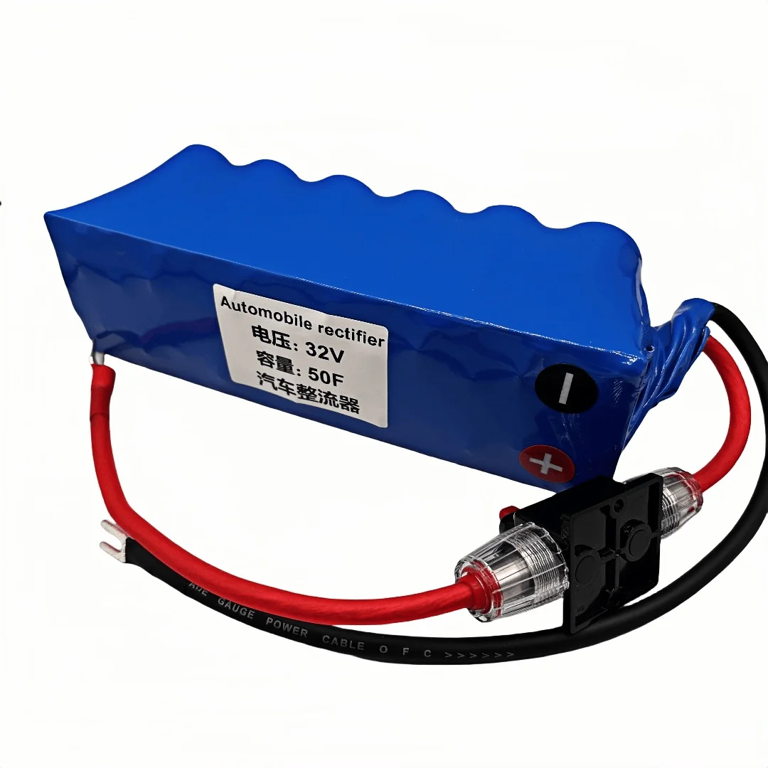 

Automotive capacitor module Maxwell 32V50F improves audio amplifier subwoofer, helps stabilize startup voltage