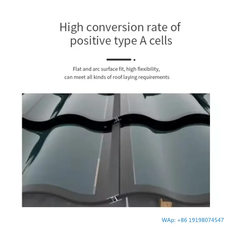 

Hot Sale Solid Curved Shape Solar Roof Tiles 32w Glass Waterproof Solar Panel Module for Building
