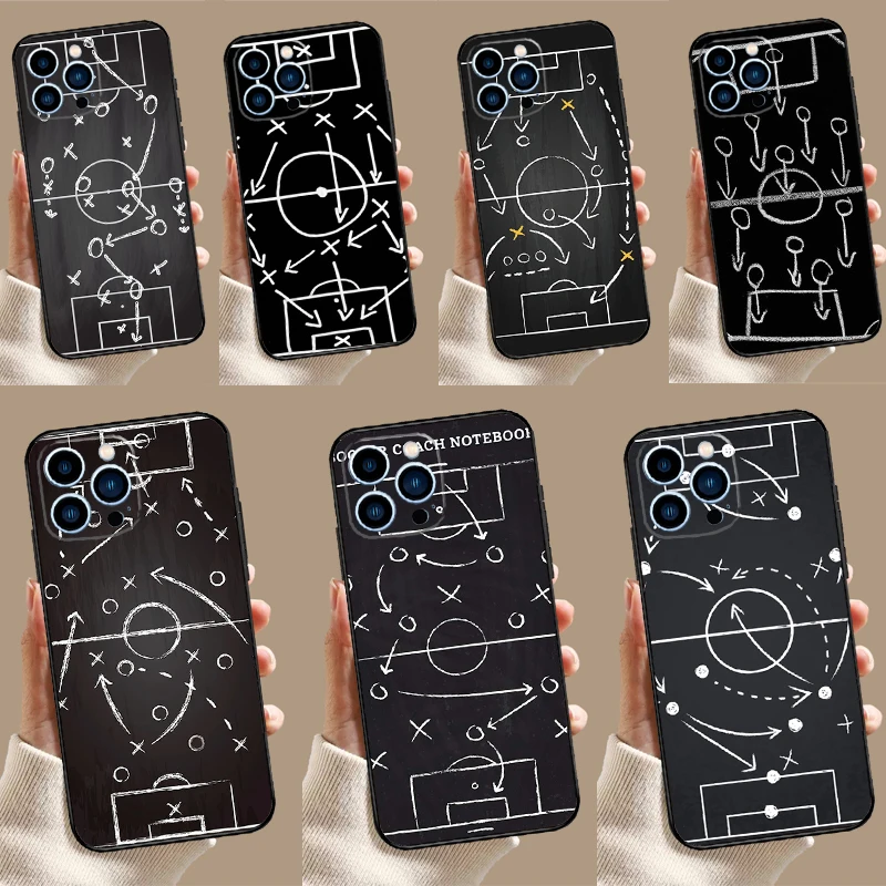 Football Soccer Tactics Time Case For Samsung Galaxy A15 A17 A55 A35 A32 A52 A13 A33 A53 A14 A34 A54 A06 A16 A26 A36 A56