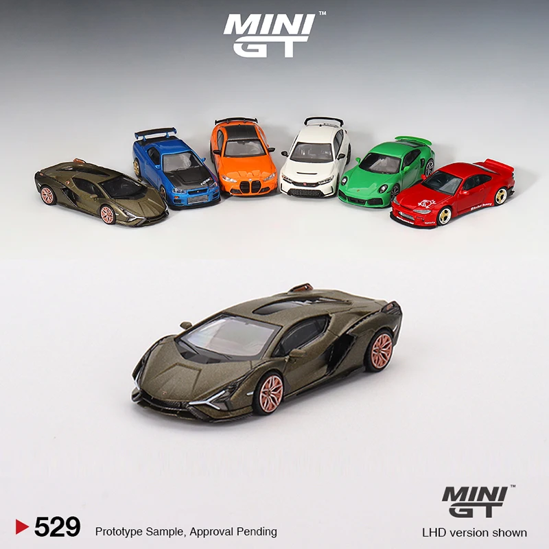 

MINIGT 1:64 Model Car Lambor Sian FKP 37 Presentation Alloy Sport Vehicle #529 LHD