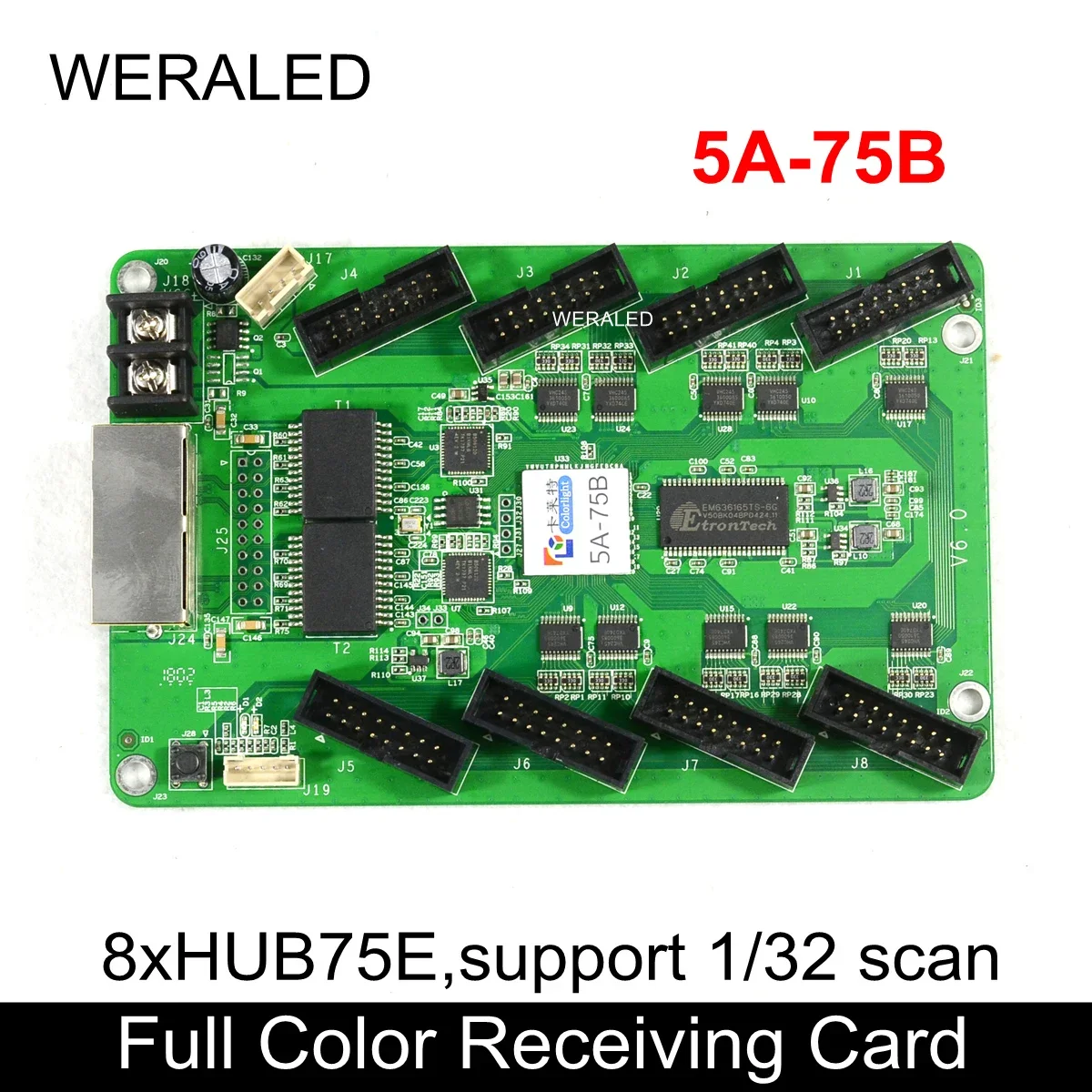 Colorlight 5A-75B V8.0 Full Color LED Video Screen Receiving Card With 8xHub75E Ports