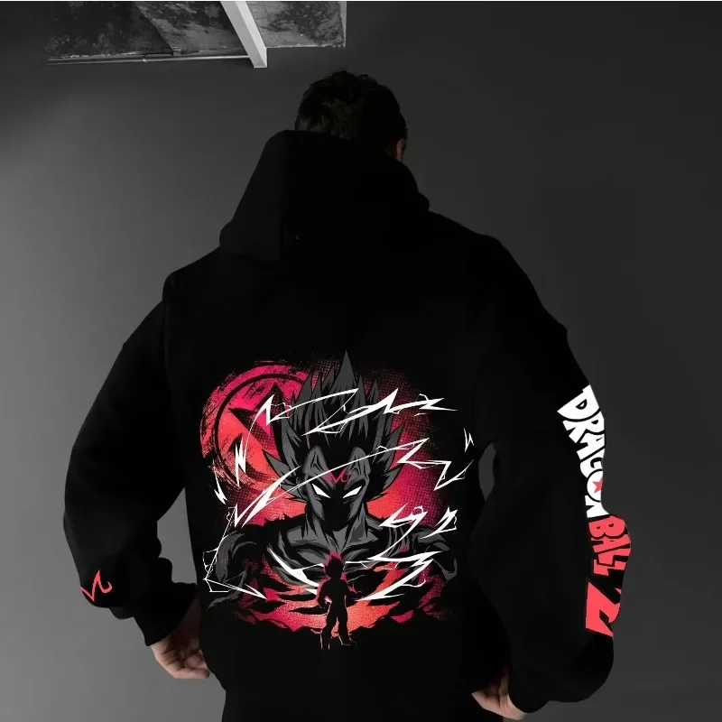 

Dragon Ball 2025 Autumn/Winter Men's Hoodie Fashion Trend Versatile Street Pullover Loose Anime Printed Casual Parent Child Top