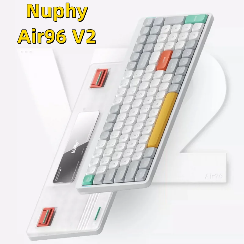 

Nuphy Air96 V2 Bluetooth 2.4g Wireless 96% Mechanical Keyboard Low Profile Gateron/Daisy Switch Compatible with Windows and Mac