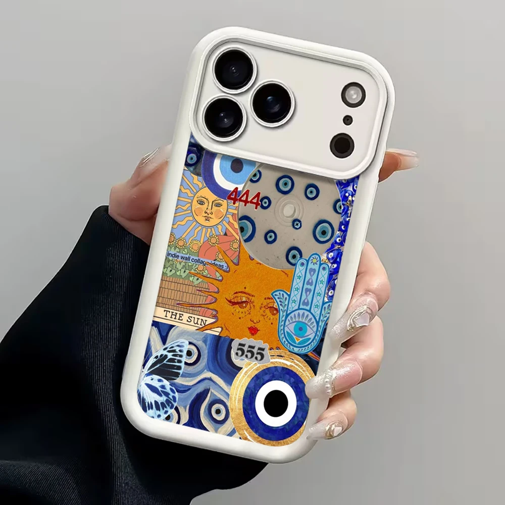 444 Böses Auge Spiritualität Silikonhülle für iPhone 16 13 11 17 Pro Max Hüllen iPhone 12 ProMax 14 15 Plus 8 XS Stoßfeste Hülle – Detail 2