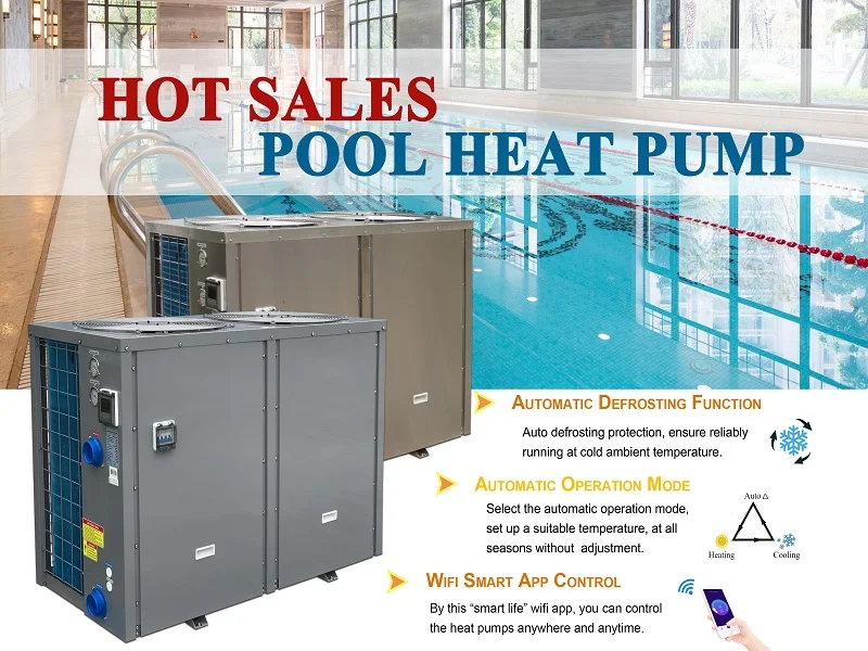 35-50kw Hot Sale Smart Wifi Control Pool Heat Pump Comercial Industrial Agricola Estanque De Peces Bomba De Calor Para Piscina - view 2