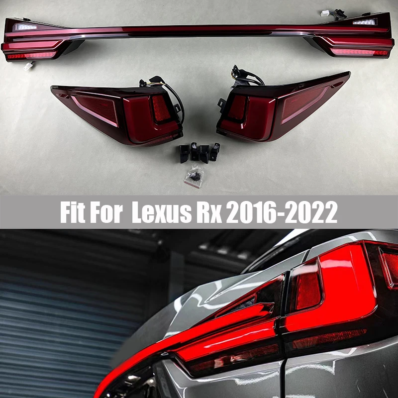 

Suitable for Lexus Rx 2016 2017 2018 - 2021 2022 Modification Taillight Trunk Streamer Taillight LED Lamps Through Truck Lamp