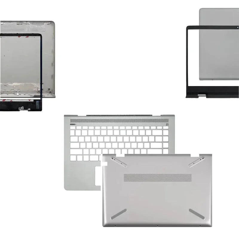 For HP Pavilion 14-BF TPN-C131 New LCD Rear Cover/Front Frame/Palm Pad Keyboard Bottom Cover Silver 930593-001 AM22R000320