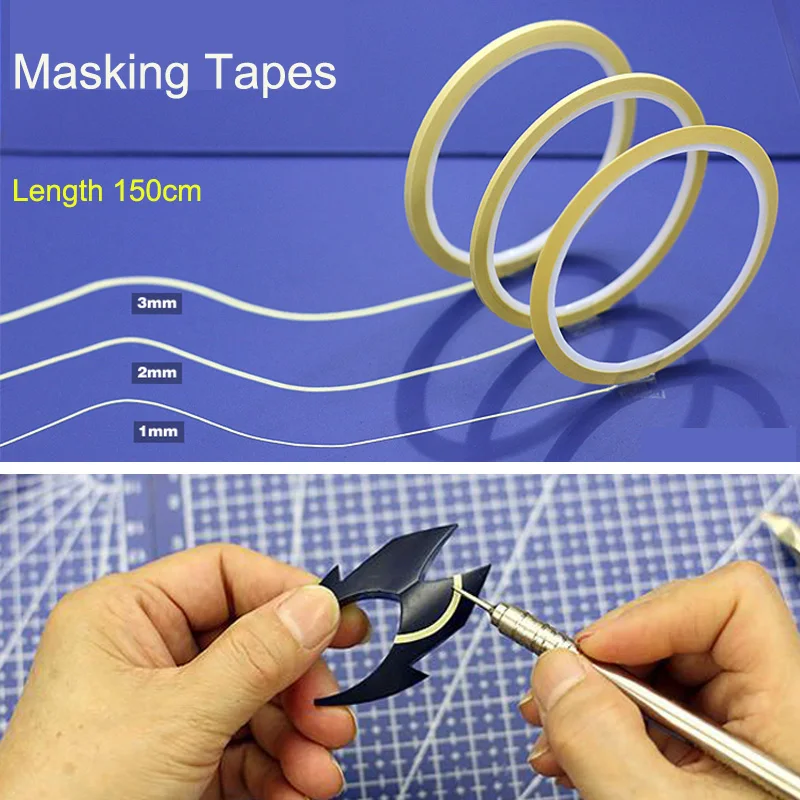 Model Spray Special Turning Curve Line Carving with Masking Tape Very Fine Type 1/2/3mm Length 150cm