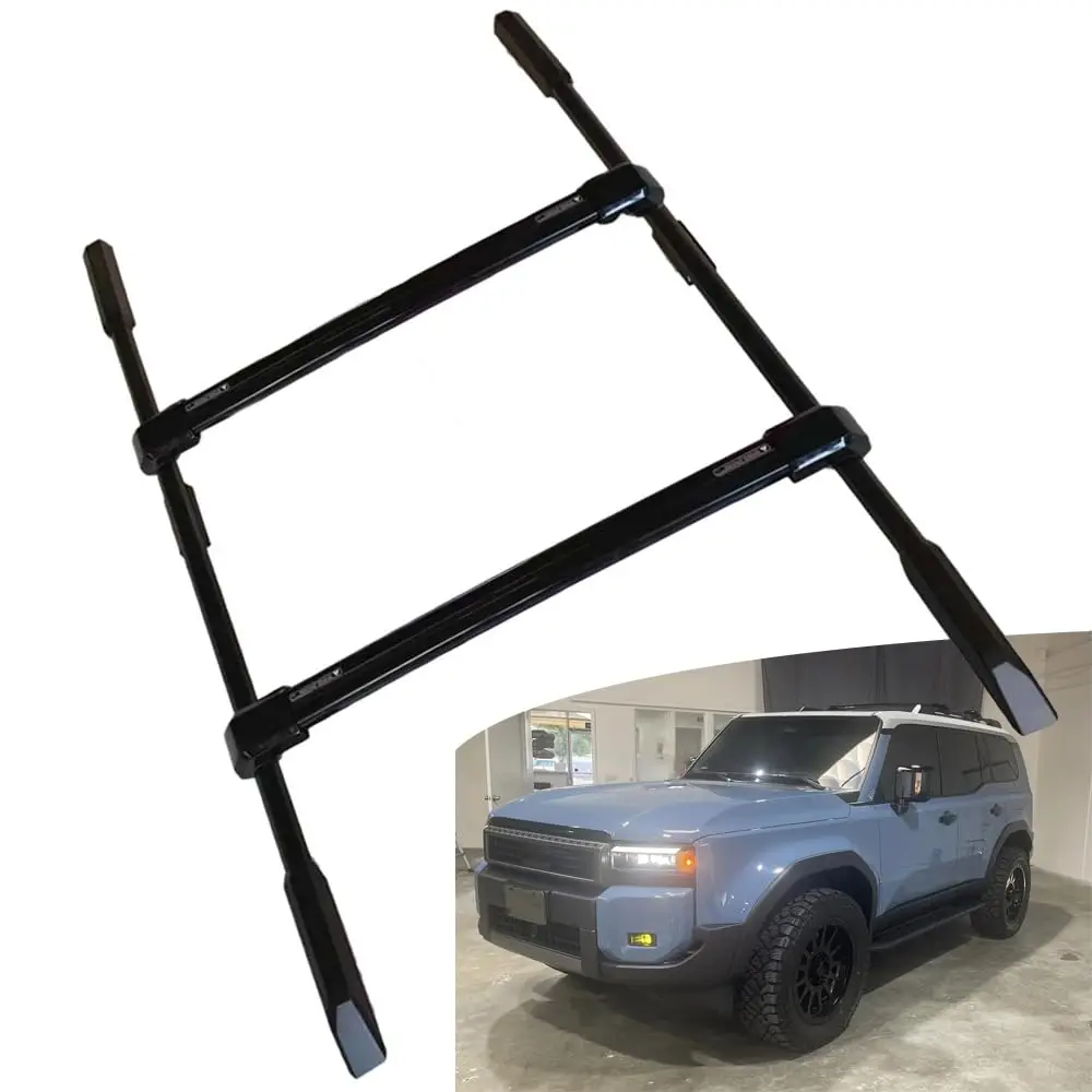 

FTAPACCE 2PCS Roof Rail Rack +2PCS Cross Bars Set Fits for Land Cruiser J250 Prado LC250 2024 2025 Luggage Carrier Cargo Bars