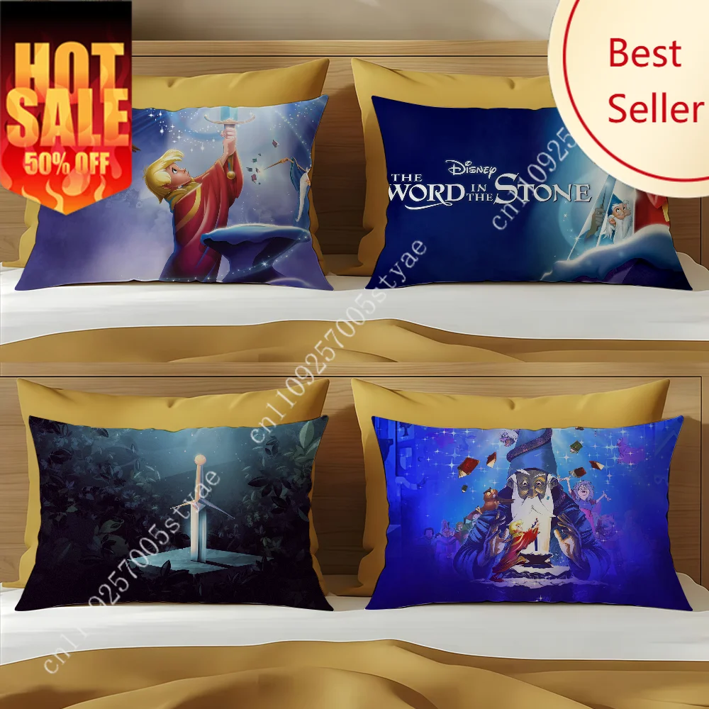 

The Sword in the Stone Pillowcase Disney Cartoon Pillow case Soft Sofa Bed Decoration Party Boy Girl Gifts Custom Pillow Cover