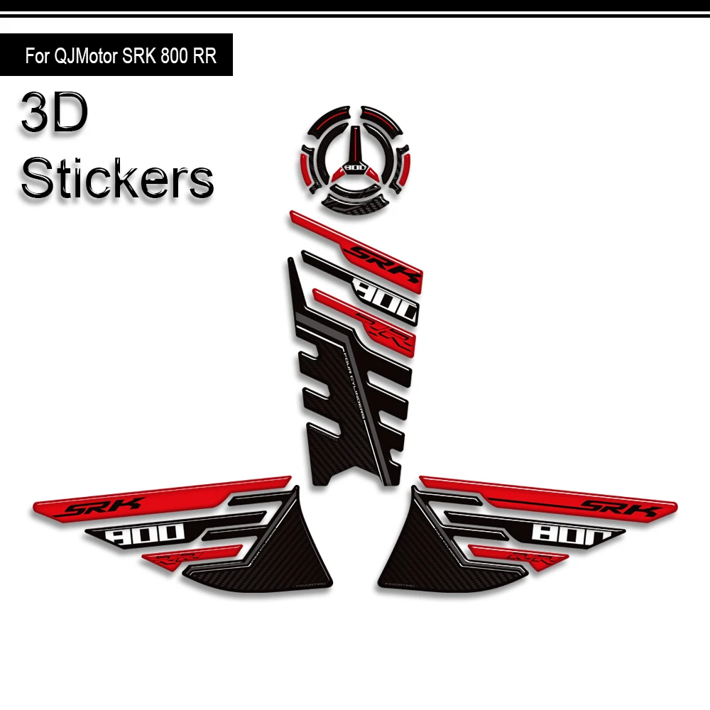 Motorcycle For QJMotor QJ SRK GSR 800 RR SRK800 Tank Pad Cap TankPad Gas Fuel Oil Kit Knee Stickers Decals Protector