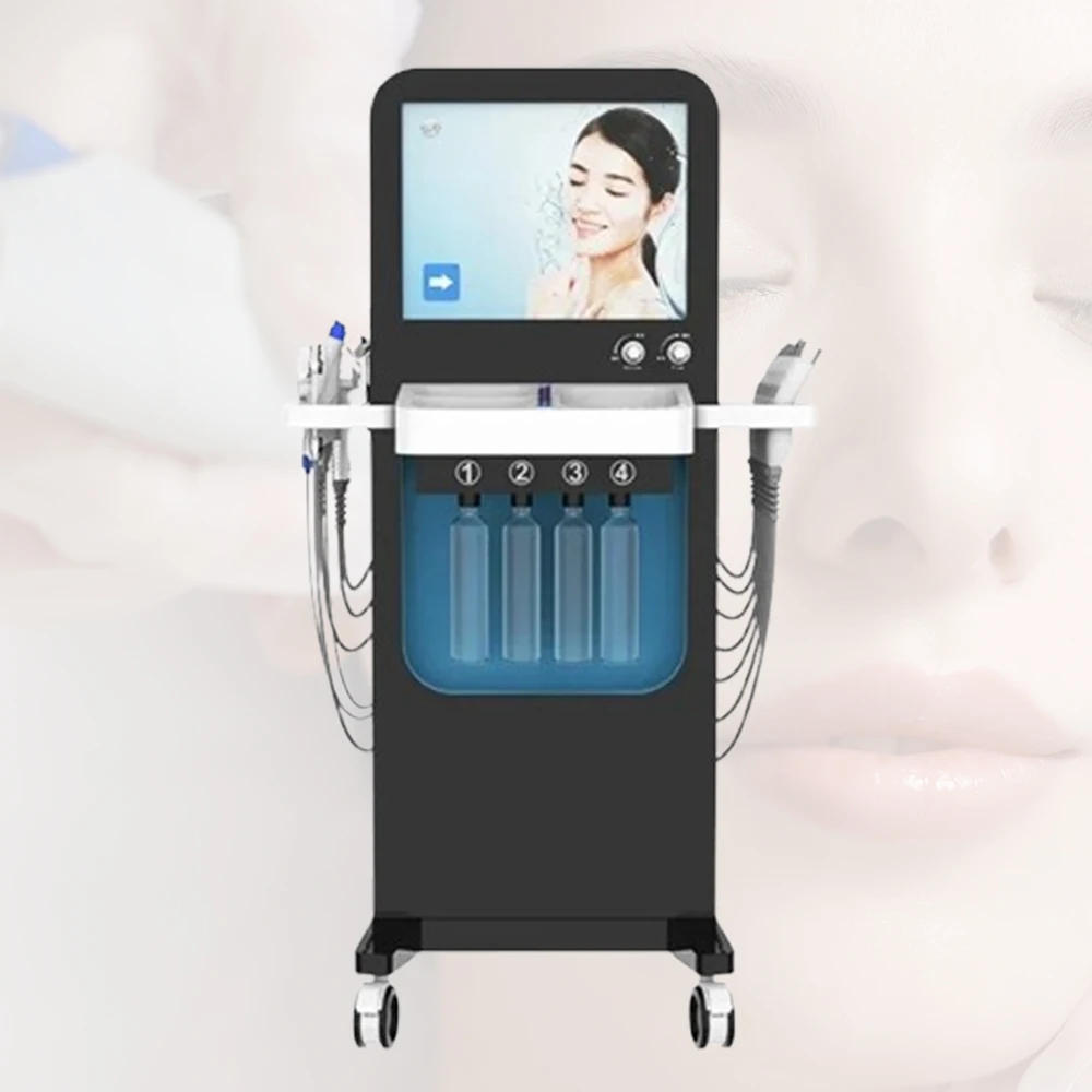 เครื่องทําความสะอาดไฮดรา 13-in-1: Hydro Microdermabrasion, กําจัดสิวหัวดําและสิว, กระชับผิวหน้า & ฟื้นฟูผิว