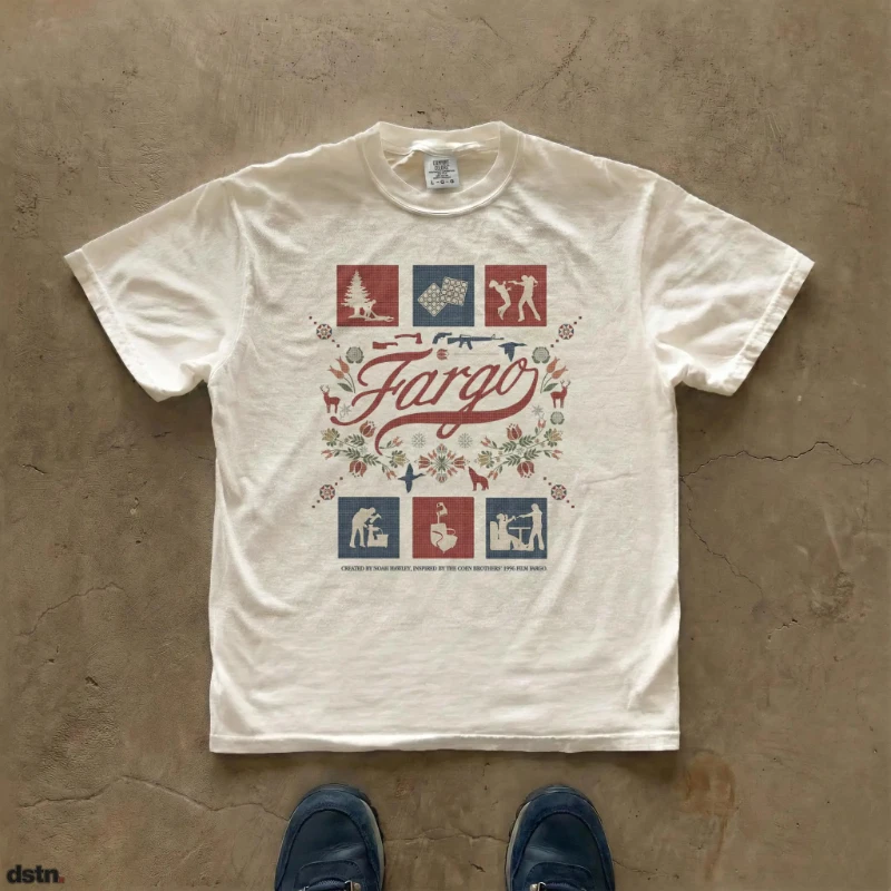 Camiseta de la serie Fargo TV, camiseta con logotipo de programa de televisión, camisetas gráficas de manga corta para hombre, camisetas de verano unisex para todas las estaciones