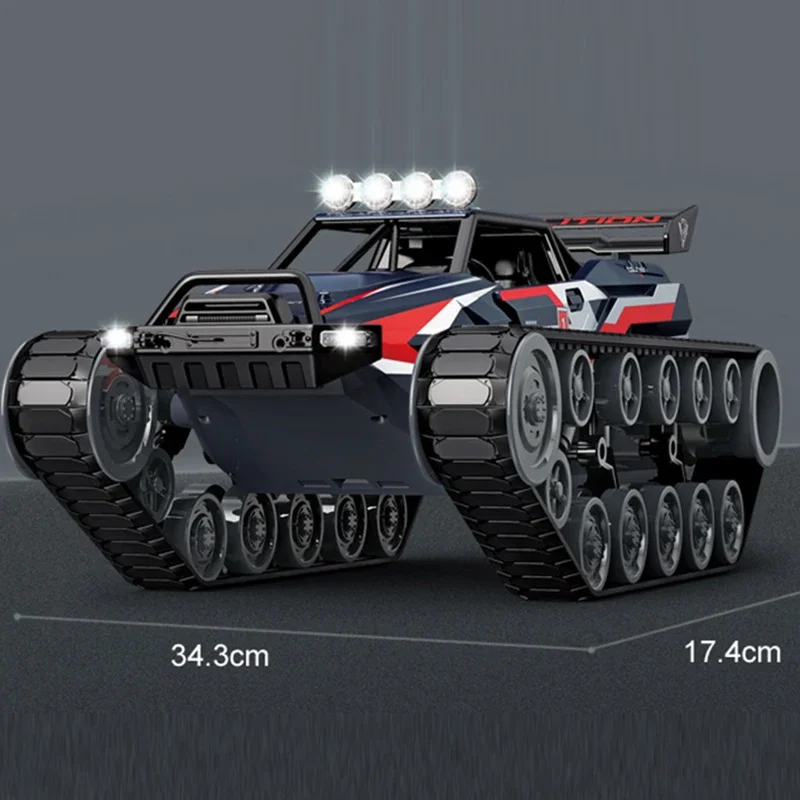 Rc Tank 1/12 2.4g Remmote Control Alloy Remote Control Tank High Speed Drift Spray Tank Model Toy Children Toys Birthday Gift