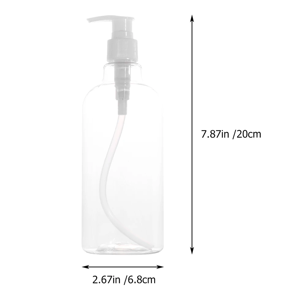 

Empty Square Bottles 500ml Large Capacity Reusable Refillable Shampoo Dispenser Pump Set for Travel Hand Soap Toiletries