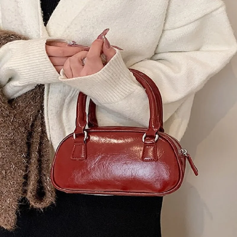 Retro Trend Draagtas 2024 Nieuwe Vrouwelijke Populaire Enkele Schouder Crossbody Handtas Draagtas Kleine Vierkante Handtas