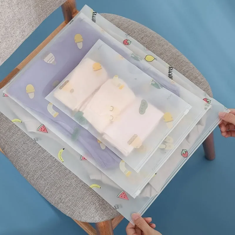 Borse da viaggio trasparenti per riporre i vestiti borse sottovuoto per scarpe trucco intimo cerniera imballaggio da viaggio custodia per Organizer