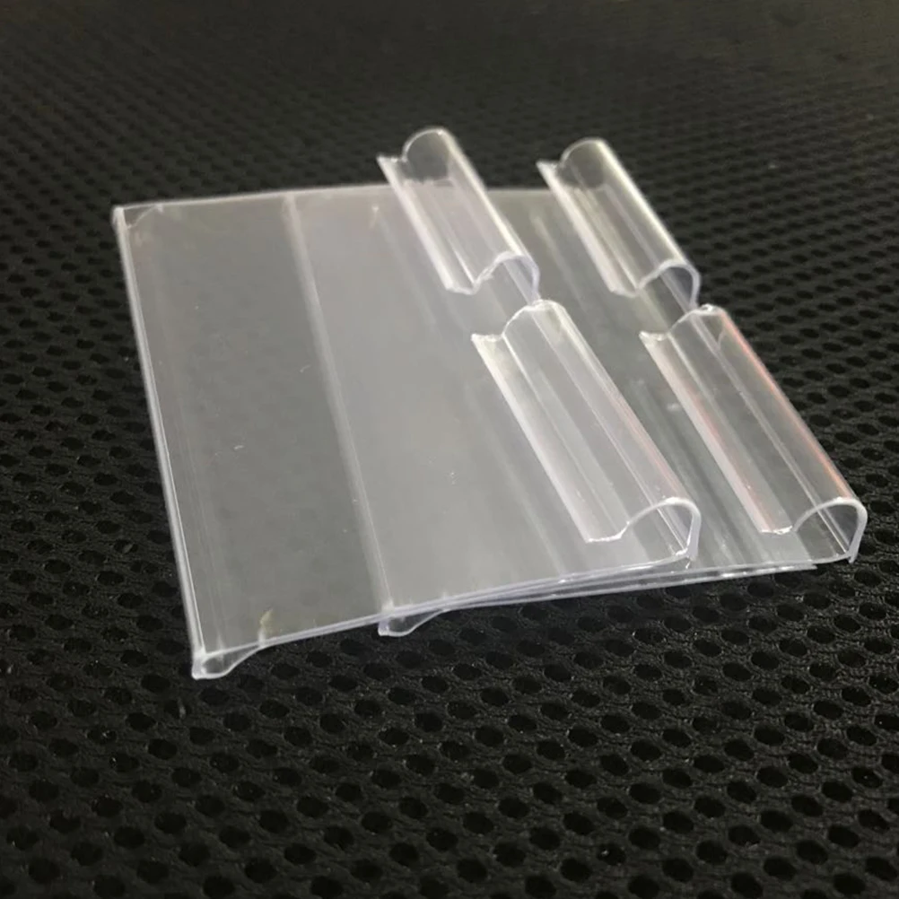 

10Pcs Price Tag Label Holders Clear Plastic Shelf Tags Premium Transparent Retail Store Supermarket Mall Price Display