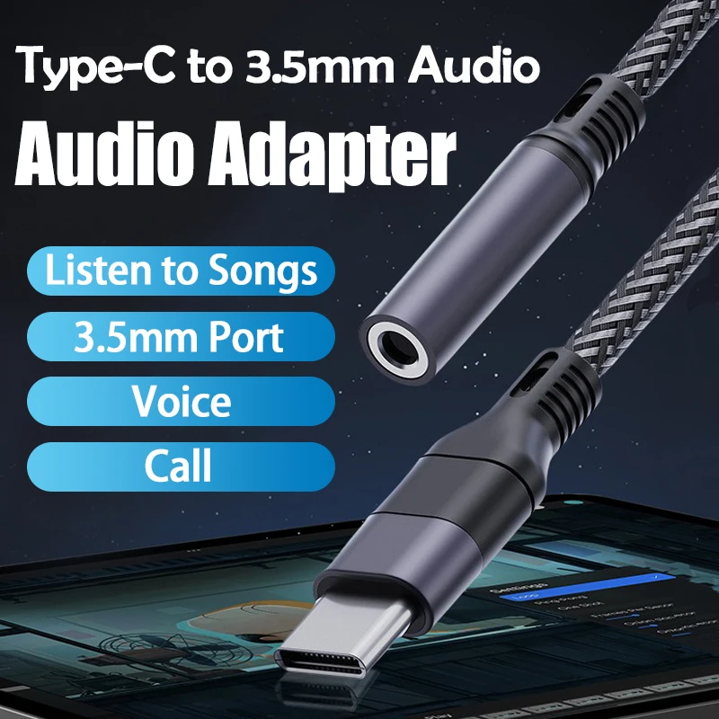 

USB Type C To 3.5mm Aux Adapter Headphone Audio Jack Aux Cable for iPhone 15 Samsung Galaxy Xiaomi Huawei 3 5 mm Audio Aux Cord