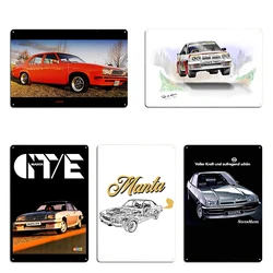 Guy Colsoul rallysport Mighty Manta 1984 Opel Manta 400 B ADVERT Classic vehicle Metal Designing Wall Mural Tin Sign Poster