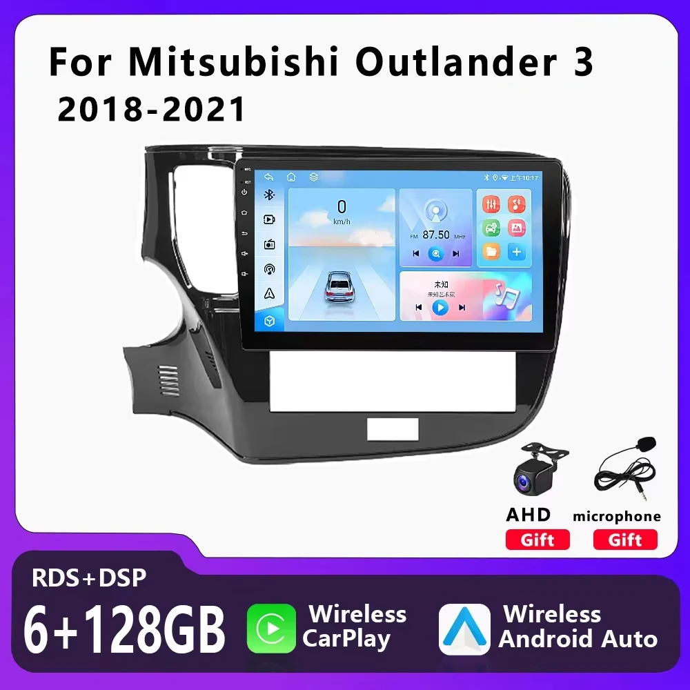 

Car Radio Multimedia Player For Mitsubishi Outlander 3 III GF0W GG0W 2018-2021 Wireless Carplay Android Auto Navigation Stereo