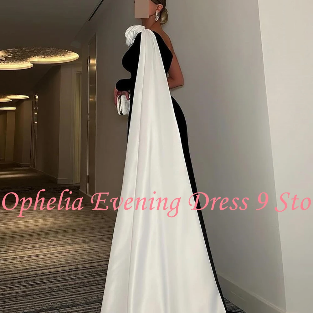 Customized Elegant Strapless Jersey One Shoulder Evening Dresses Modern Straight Floor Length Celebrity Gowns Vestido De Noche