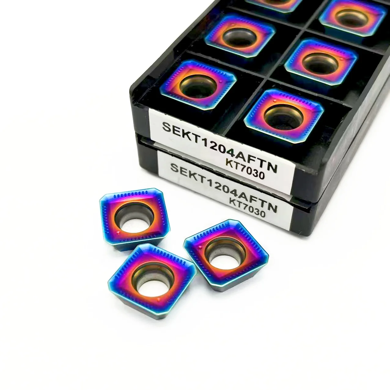 Carbide Blade Lathe Milling Insert, CNC Usinagem Torneamento Ferramentas, SEKT1204 KT7030, SEKT1204 KT7030, Alta Qualidade
