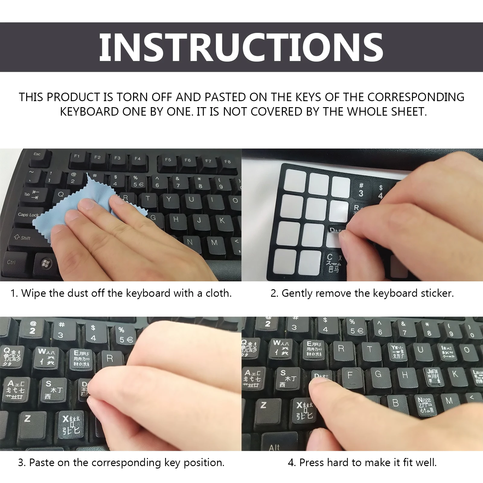 

10 Pcs Covers Keyboard Stickers Accessories Pegatinas Laptop Computer