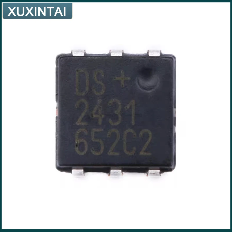 10Pcs/Lot  New Original  DS2431P+T&R  DS2431P  EEPROM Memory IC 1Kbit 1-Wire® 2 µs 6-TSOC