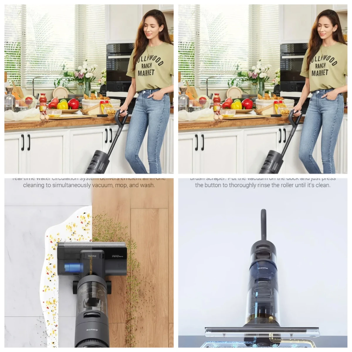 Dreame H12 proplus Home Wireless Mopping Machine - Double Welt Dual Assist Sterilization Anti-Tangling Integrated Vacuum