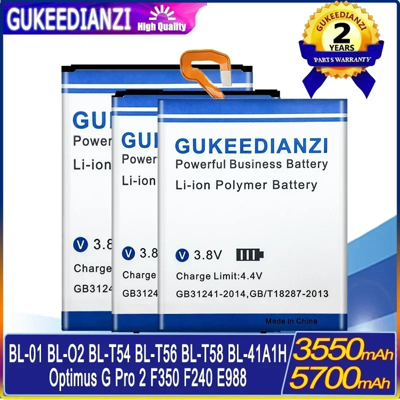 

Аккумулятор GUKEEDIANZI для LG BL-01 BL-O2 BL-T54 BL-T56 BL-T58 BL-41A1H F60 MS395/для LG Optimus G Pro 2 F350 F240 E988