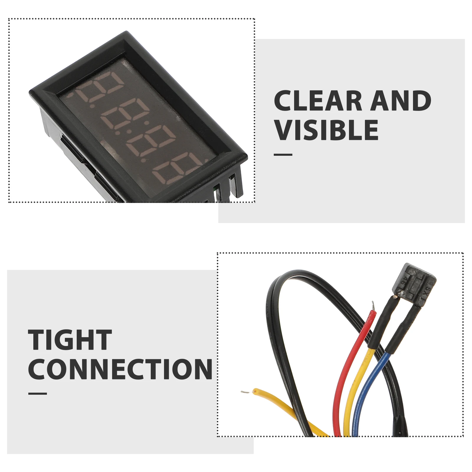 

Digital Clock Thermometer Voltage Meter Dashboard Electronic Gauge Automotive Interior Tool For Vehicle Temperature Monitoring