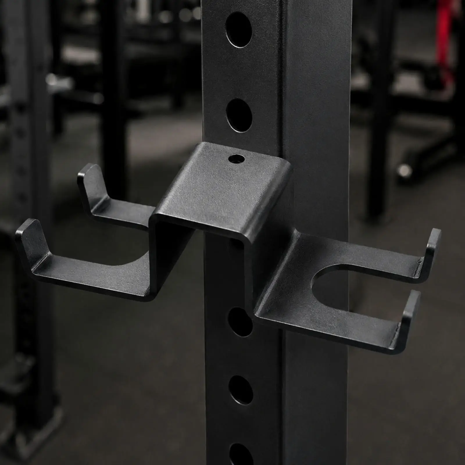 Split Barbell Bar Rack for Squat Rack Accessory Steel Rod Holder with End Lips Gym Equipment Organizer