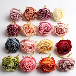 Artificial Silk Fabric Peony Bud Flower Heads, DIY Wedding Wall Bouquet, Party Home Decoration, Hat Accessories, 14Colors, 7cm