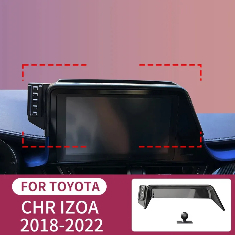

Smartphone Holder Car For Toyota CHR IZOA 2018 2019-2022 Screen Fixed Bracket Base Wireless Charging Auto Interior Accessories