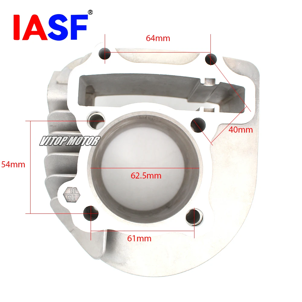 Go Kart 62.5mm Bore Cylinder Kit For 4 Stroke GY6 B 170cc 180cc 200cc 1P63QML Engine Chinese ATV180 Quad 4 Wheeler
